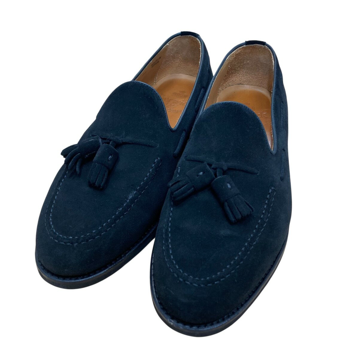 【中古】berwickスウェードタッセルローファー ブラック サイズ：8 1/2【価格見直し】