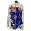 【中古】JIVELTA PUZZLE PRINT SHIRTS ワイドカラー長袖シャツ JM22SH04 ホワイト サイズ:2 【140925】(ジベルタ)