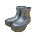 【中古】BOTTEGA VENETA バドルブーツ シルバー サイズ:41相当 【140925】(ボッテガヴェネタ)