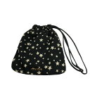 【中古】MIU MIU 星柄 巾着ポーチ 5NG003 ブラック 【160925】(ミュウミュウ)|詳細画像