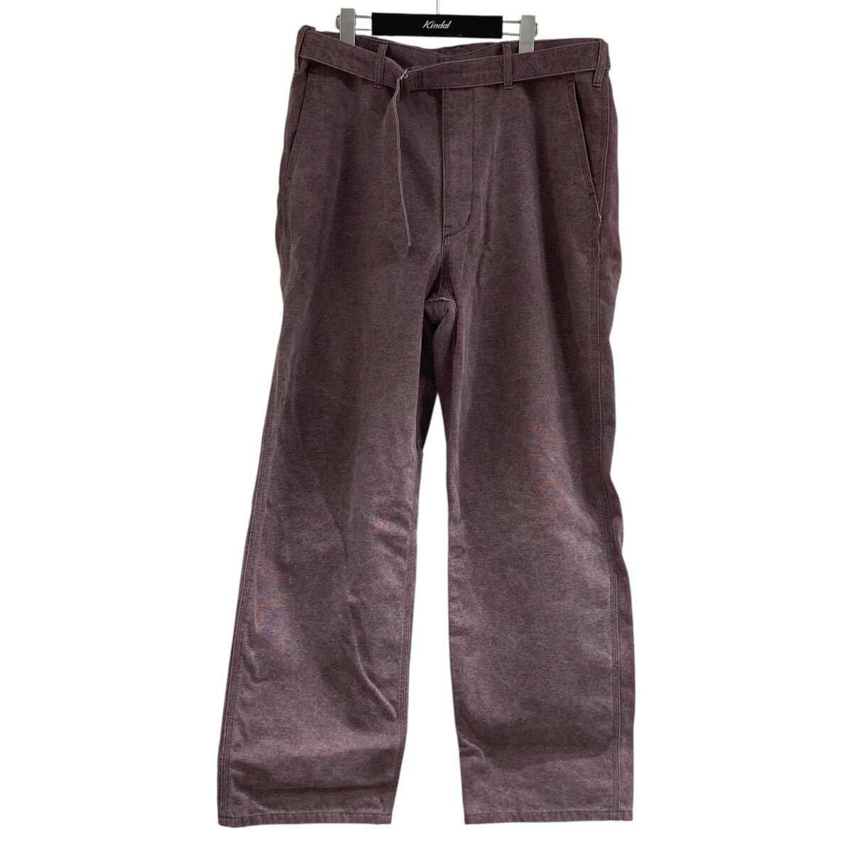 【中古】AURALEEベルテッドパンツ パープル サイズ：4【価格見直し】