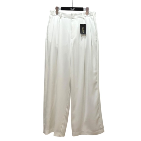 【中古】Lisiere　Low Rise Tuck Wide Pants ホワイト 【170925】（リジエール）