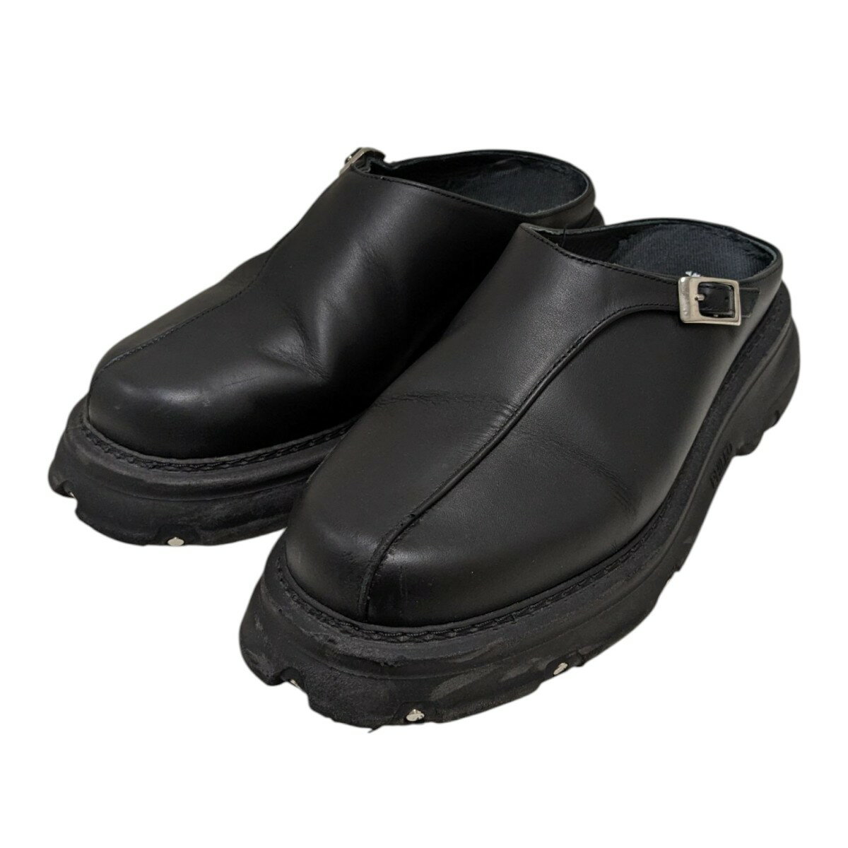 【中古】PHILEO【AGAFAY LEATHER】 レザーサンダル PHI06SH004 ブラック サイズ：42【価格見直し】