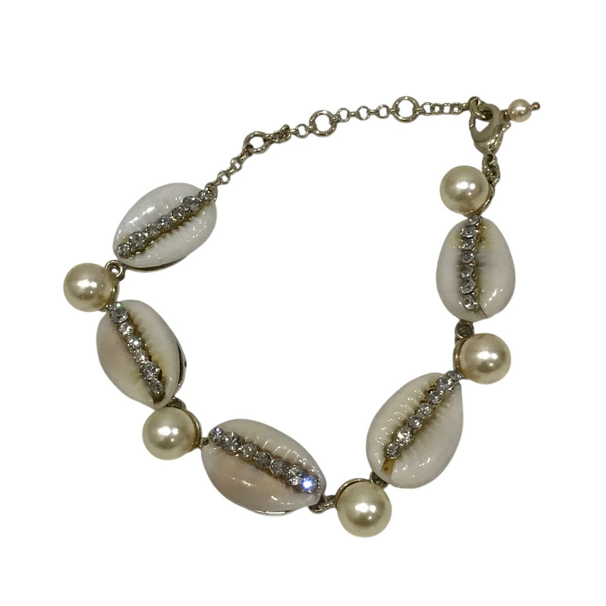 【中古】ETRO　シェル クリスタルブレスレット 56479 【210925】（エトロ）