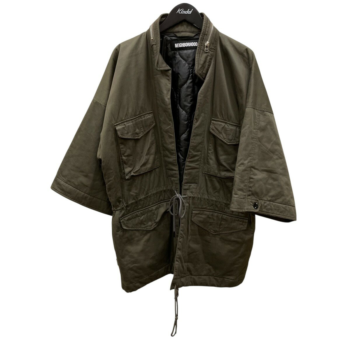 【中古】NEIGHBORHOOD　キルティングジャケット 202SINH-JKM02 オリーブ サイズ：M 【220925】（ネイバーフッド）