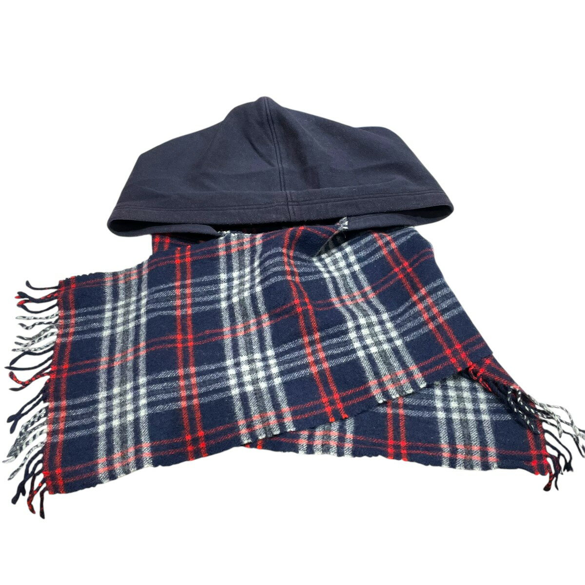 【中古】RAF SIMONS　CLOSER期 フーディーマフラー ブラック 【220925】（ラフシモンズ）