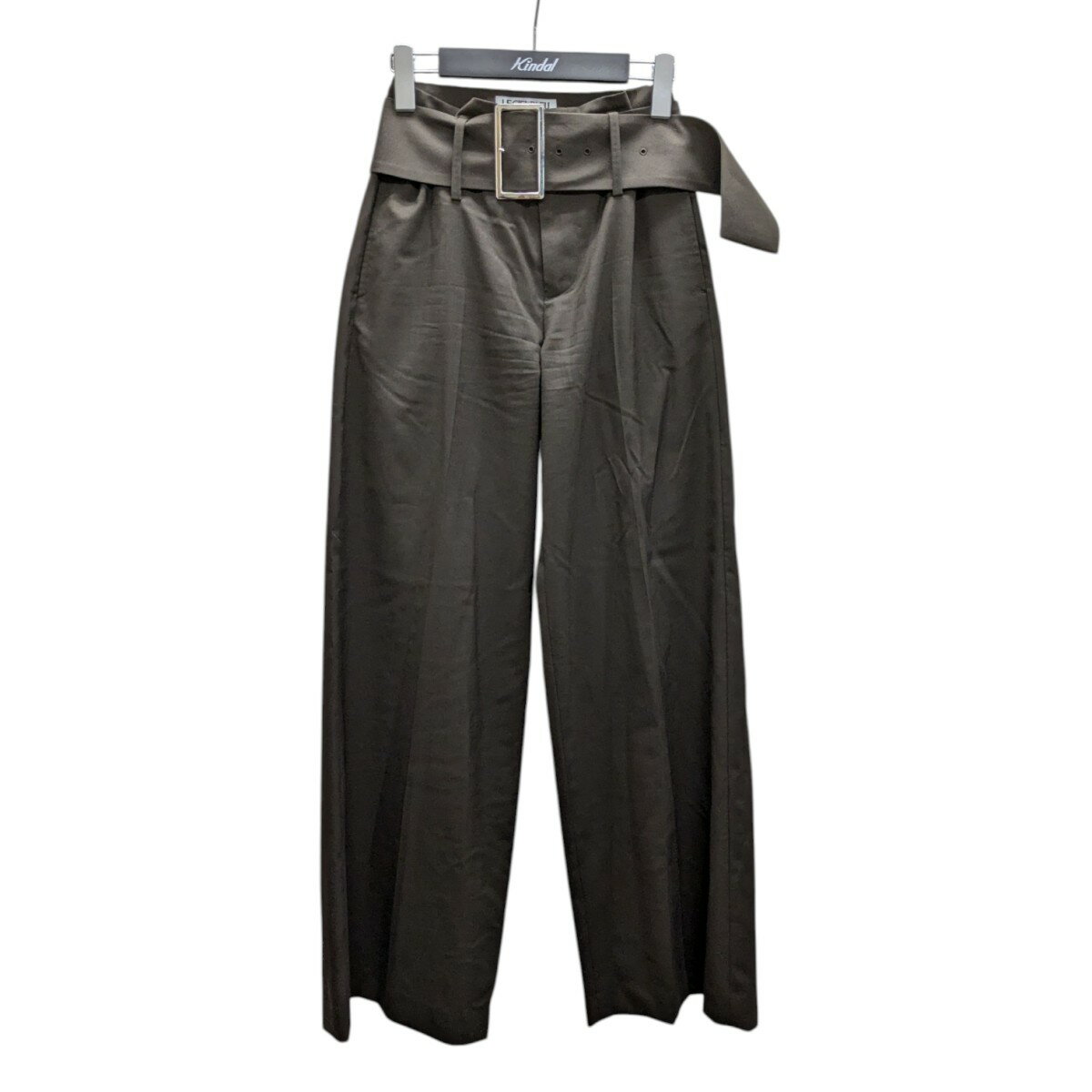【中古】LE CIEL BLEU　25AW Relaxed Fit Trousers w Wide Belt] ワイドパンツ ブラウン サイズ：34 【230925】（ルシェルブルー）