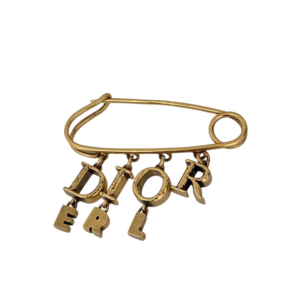 【中古】DIOR×ERL ブローチ ゴールド 【240925】（ディオール×イーアールエル）