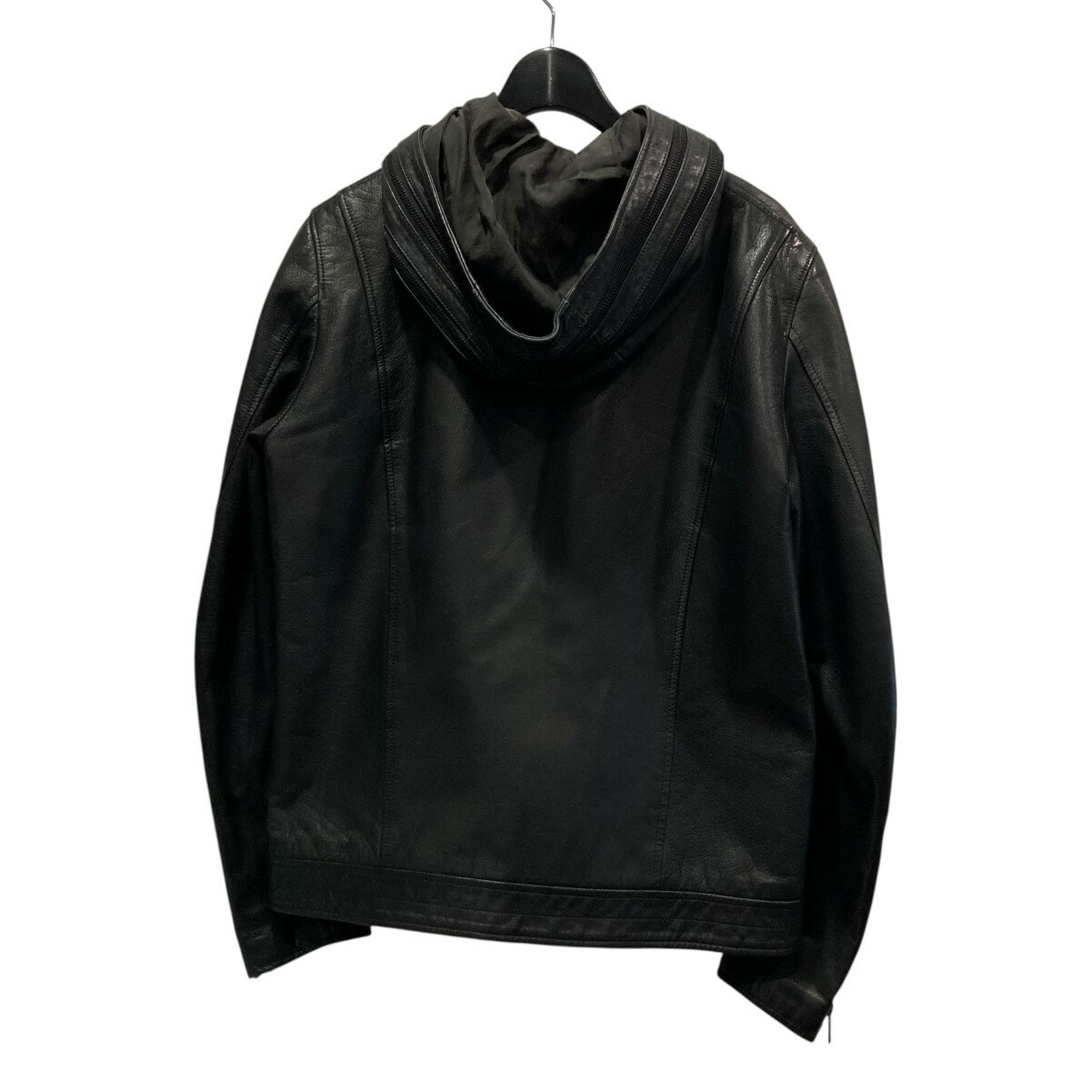 【中古】UNDERCOVERISM　中綿フーデッドレザージャケット N4204 ブラック サイズ：2 【240925】（アンダーカバーイズム）