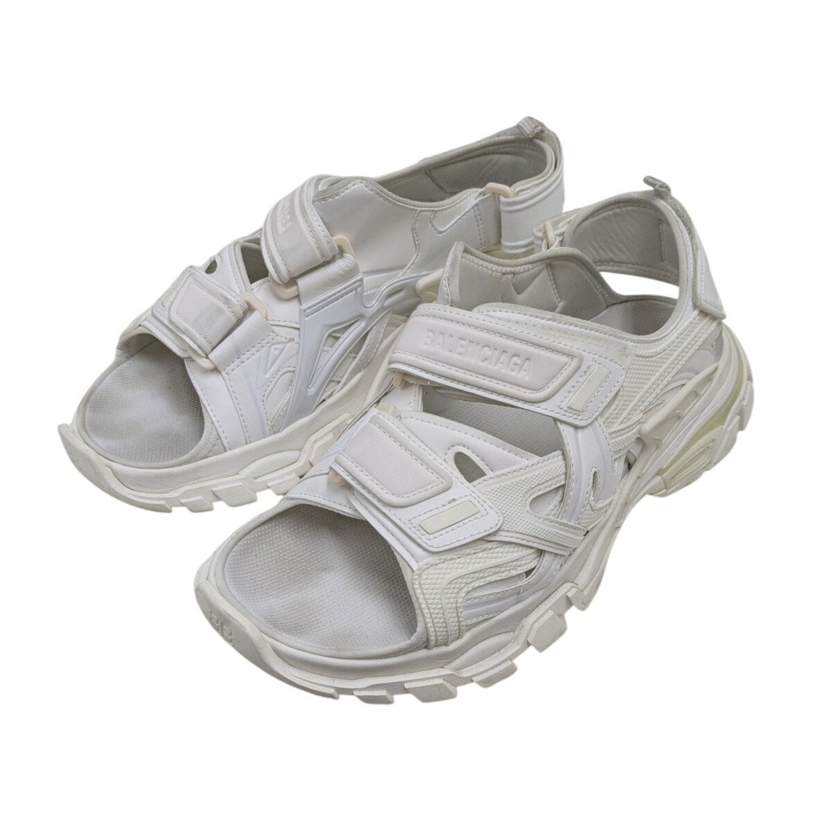 【中古】BALENCIAGATRACK SANDAL トラックサンダル ホワイト サイズ：28.5cm【価格見直し】