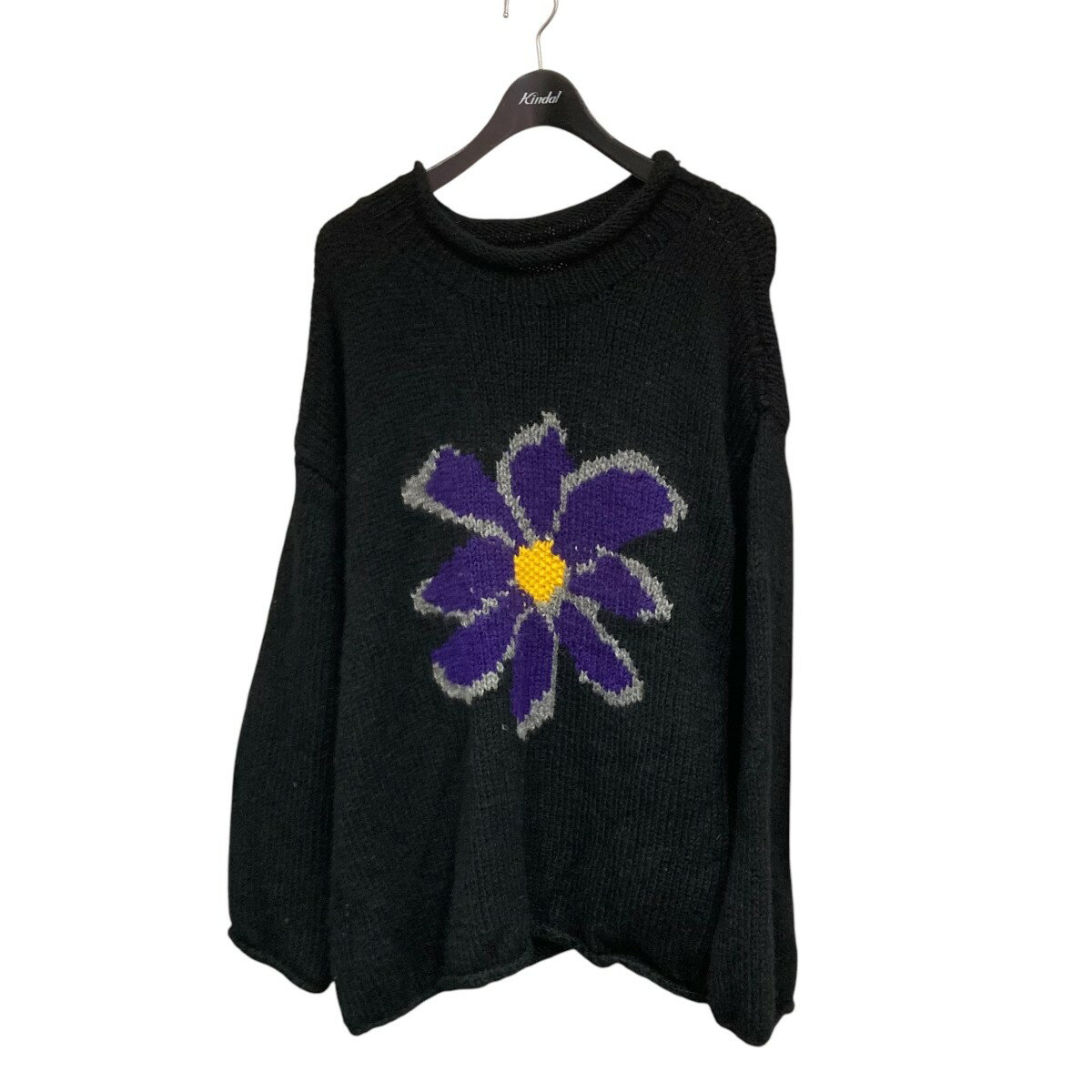 【中古】MacMahon Woolen＆ NicheRollneck Knit フラワーロールネックニット ブラック サイズ：Free【価格見直し】(4)