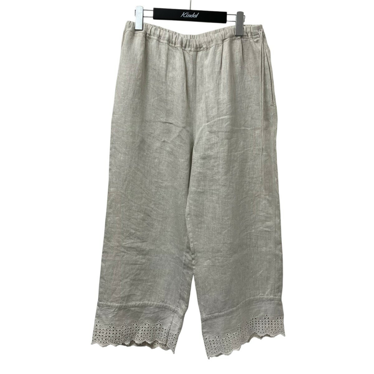 【中古】45R　インドリネンのカットワークペチパンツ ベージュ サイズ：F 【031025】（フォーティファ..