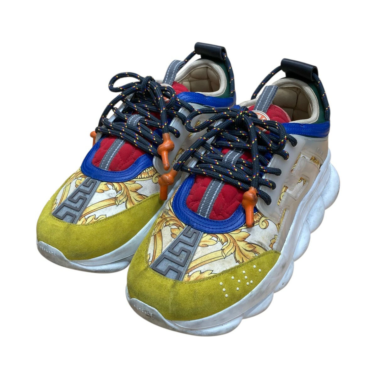 【中古】VERSACEスニーカー イエロー サイズ：41【価格見直し】(4)