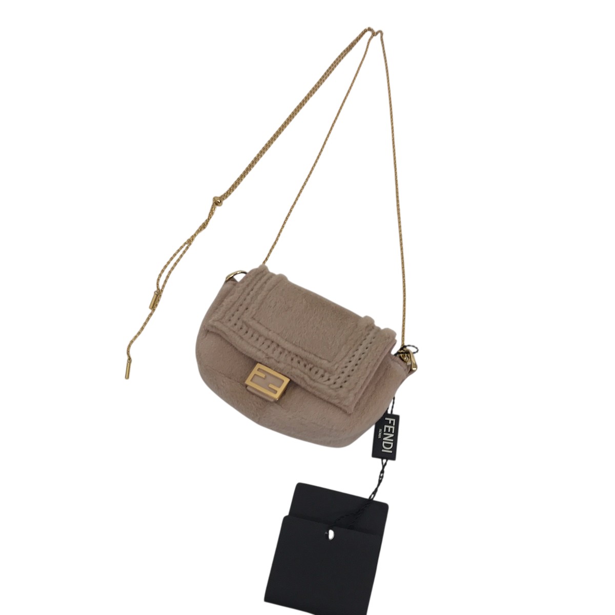 【中古】FENDI　ナノバゲットバッグ 7AR844 ベージュ 【061025】（フェンディ）