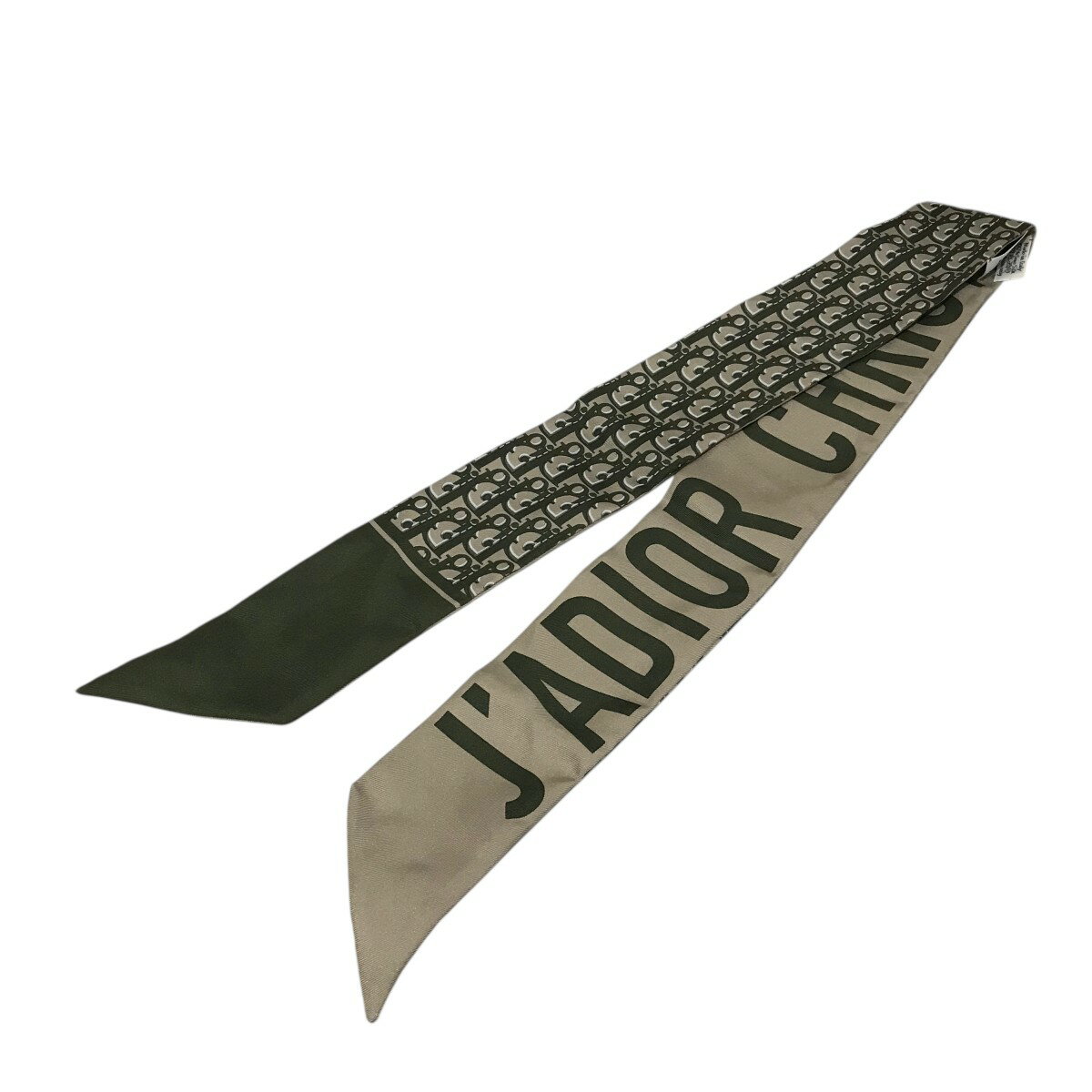 【中古】Christian Dior　オブリークJ’ADIOR ミッツァスカーフ グリーン 【081025】（クリスチャンディ..