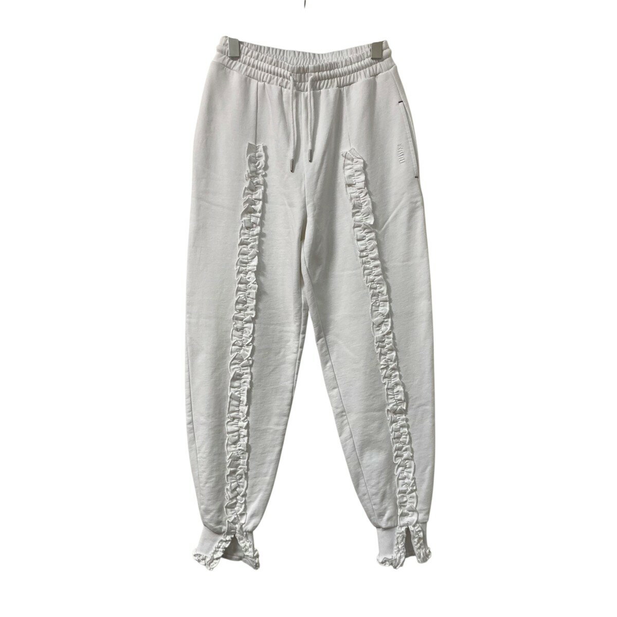 【中古】Bibiy.JULIET RELAX PANTS フリルスウェットパンツ B31 PT049WHF ホワイト サイズ:Free【価格見直し】