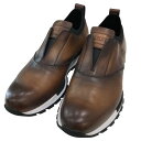 【中古】Berlutiカリグラフィスリッポンスニーカー ブラウン サイズ:6 1/2(24.5CM相当)【価格見直し】