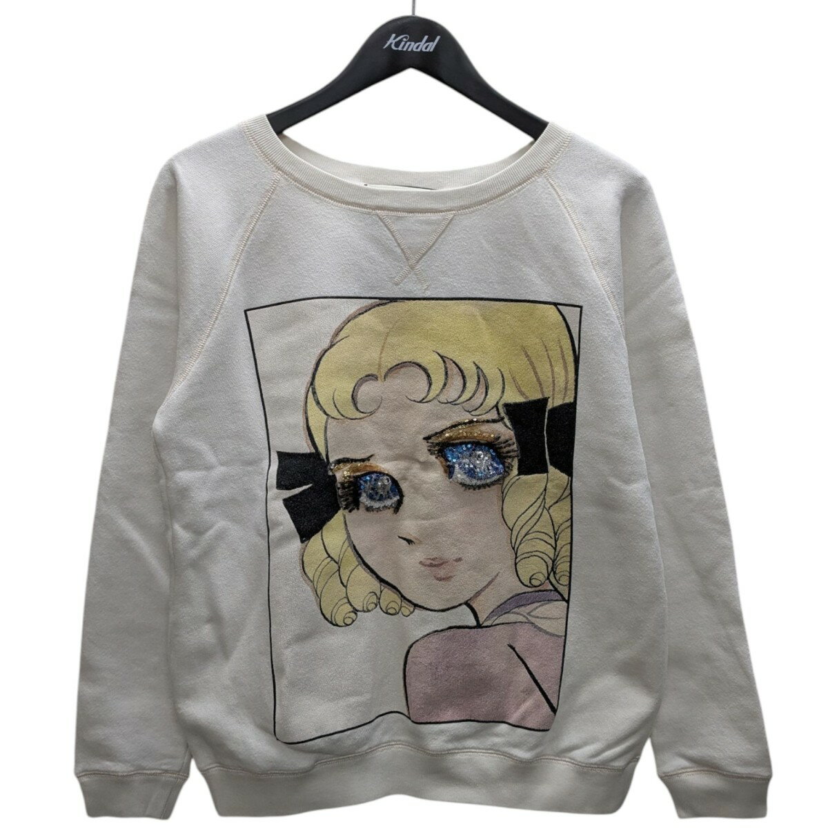 【中古】GUCCI　井出ちかえ スパンコール装飾クルーネックスウェットトレーナー 539088-X916B ホワイト..