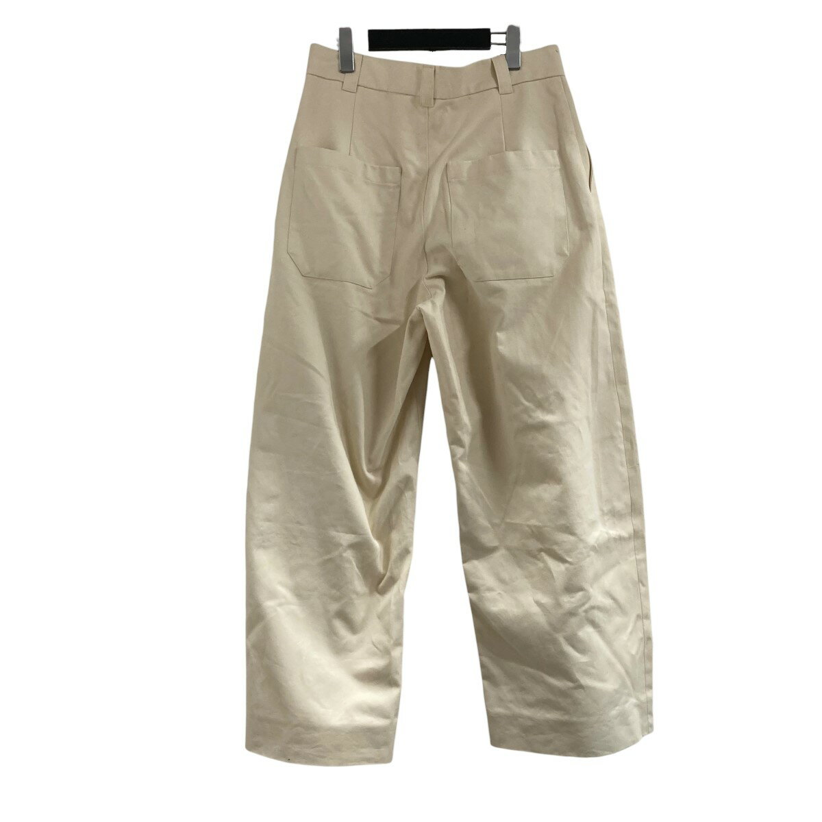 【中古】STUDIO NICHOLSONタックワイドパンツ アイボリー サイズ：S【価格見直し】