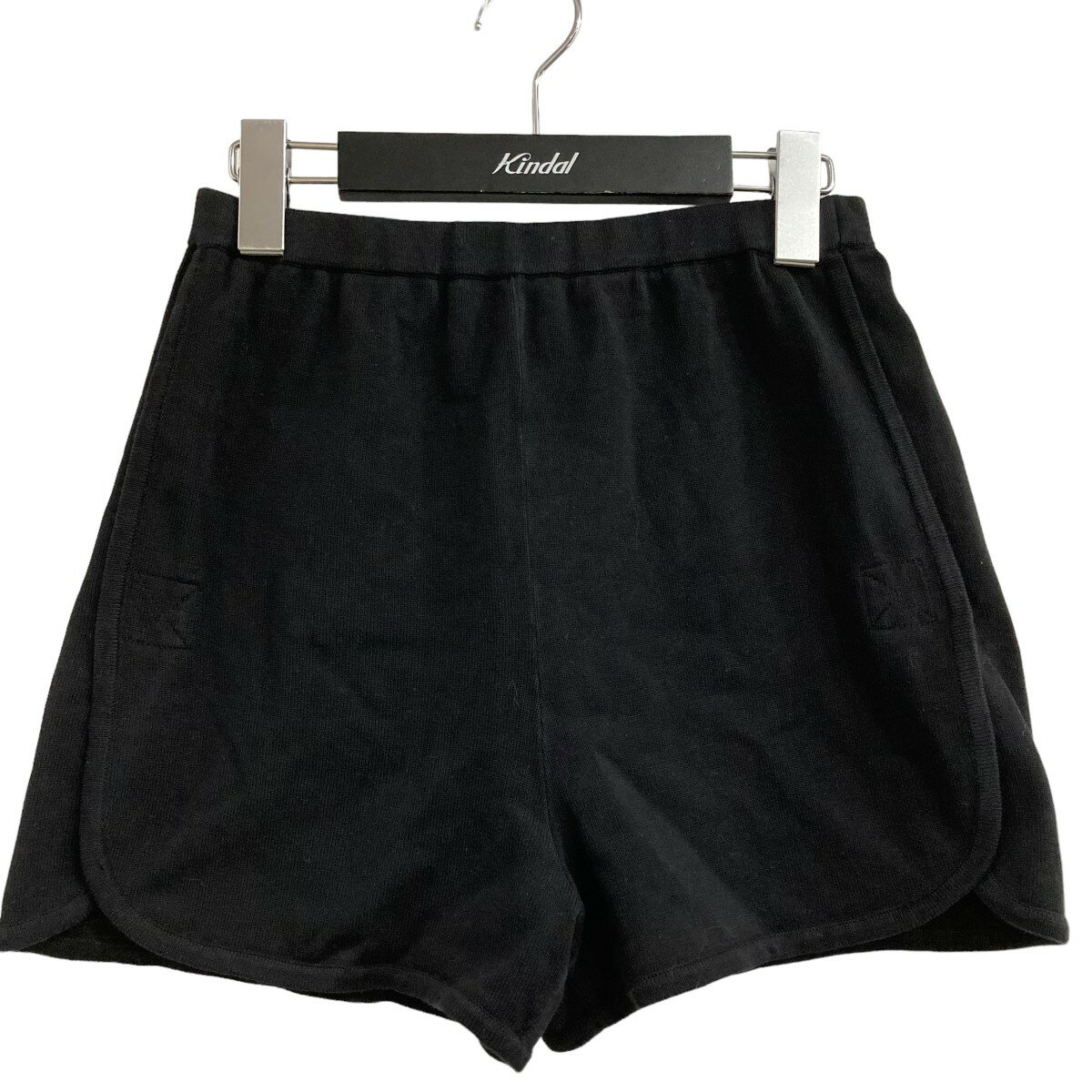 【中古】CHANEL SPORTSココマークニットショーツ ブラック×ピンク サイズ：36【価格見直し】