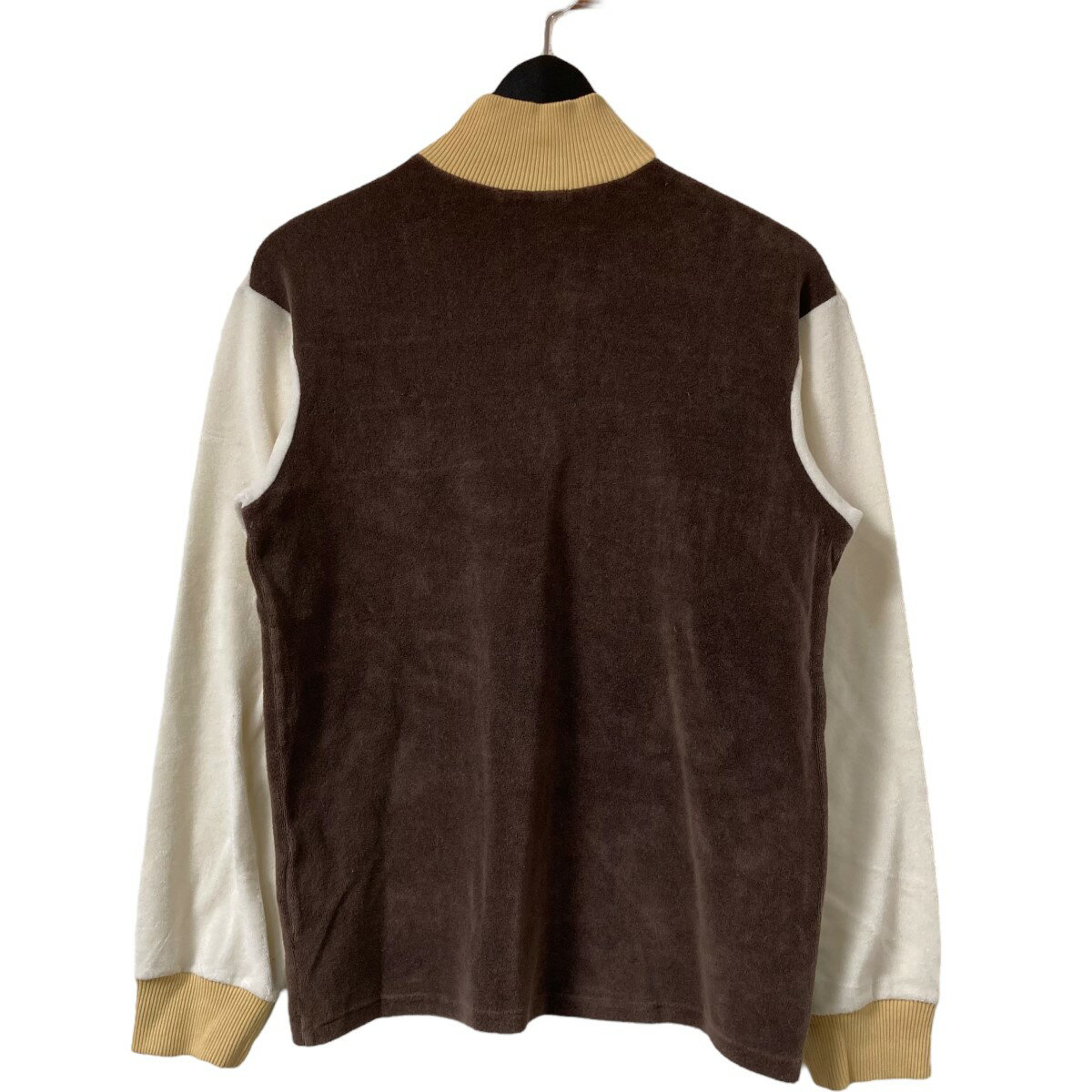 【中古】FUMIKA UCHIDA　PILE SWITCHING HALF ZIP LONG SLEEVE TEE ハーフジップロングスリーブTシャツ FU S CS001 ブラウン×アイボリー×イエロー サイズ：M 【191025】（フミカウチダ）