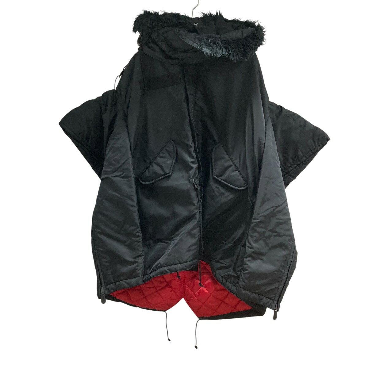 【中古】JUNYA WATANABE フーデッドオーバーサイズボンバージャケット ブラック サイズ：S 【201025】（ジュンヤワタナベ）