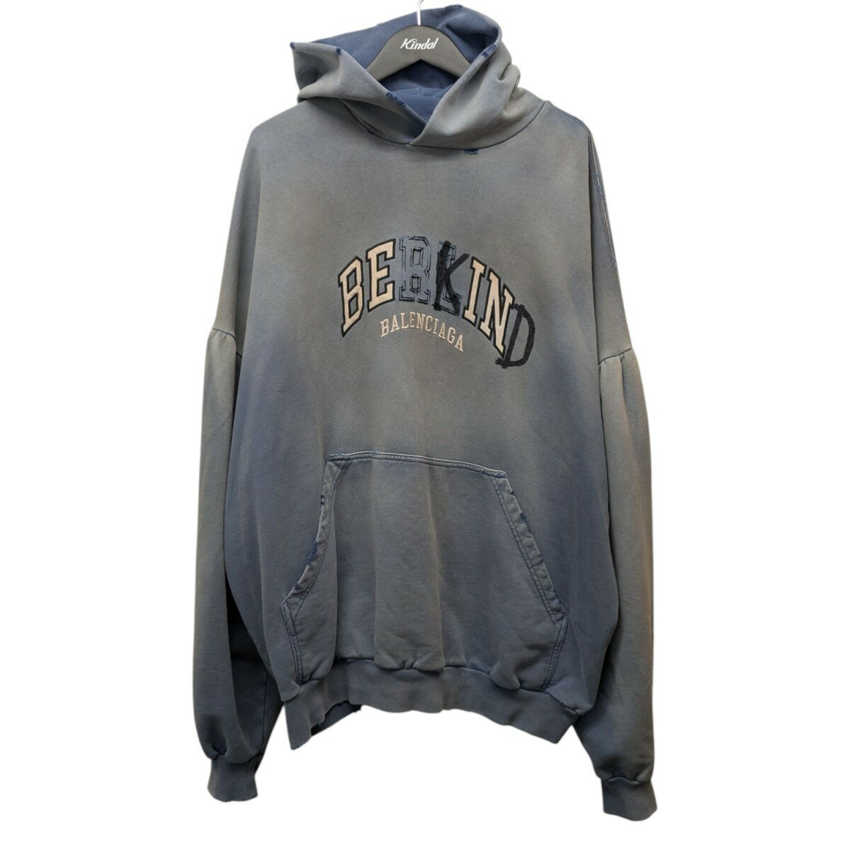 Balenciaga FASHION DESIGNER ダークグレー パーカー BALENCIAGA(バレンシアガ) Logo Pullover hoodieオーバーサイズ
