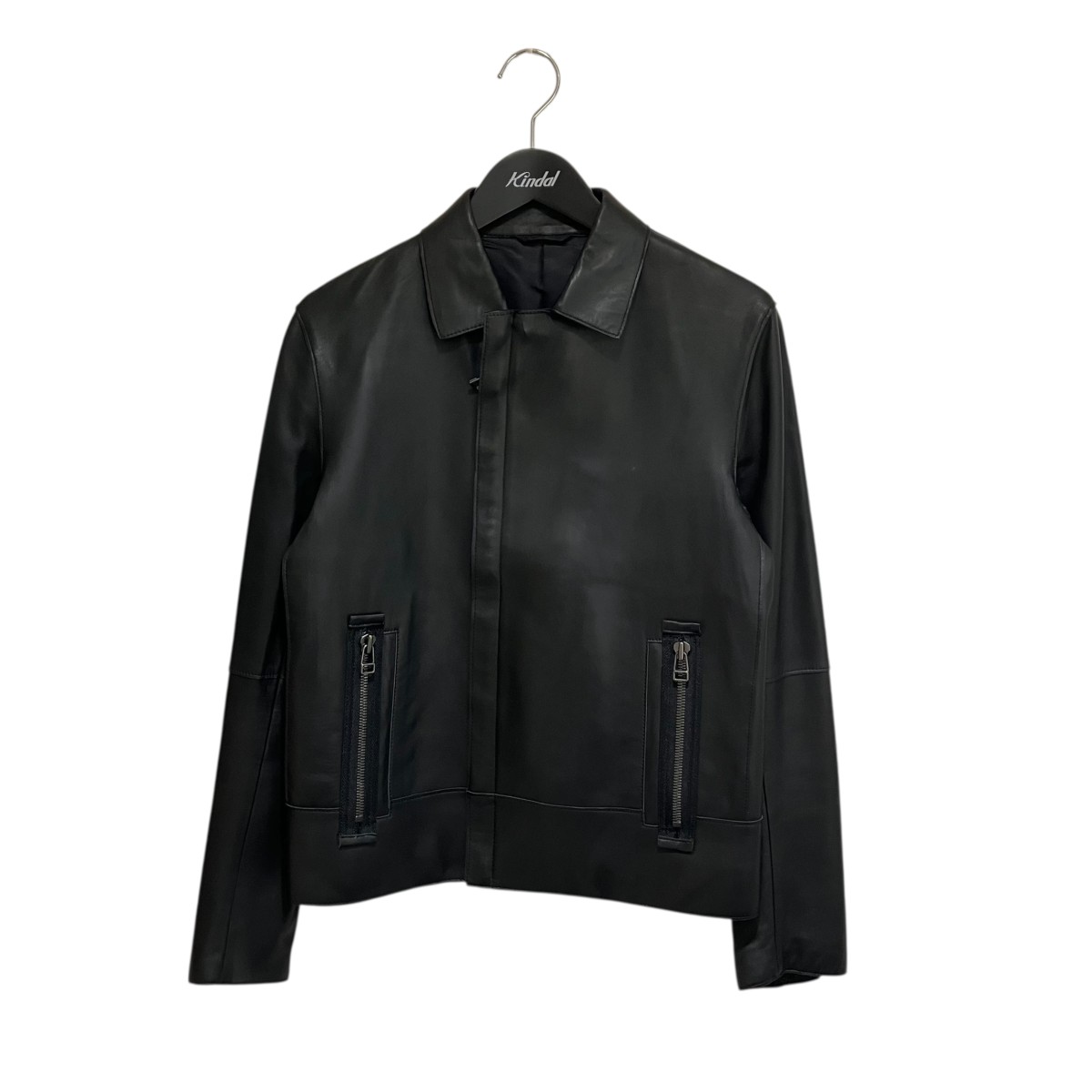 【中古】Calvin Klein レザージャケット 414514 ブラック サイズ：36 【211025】（カルバンクライン）