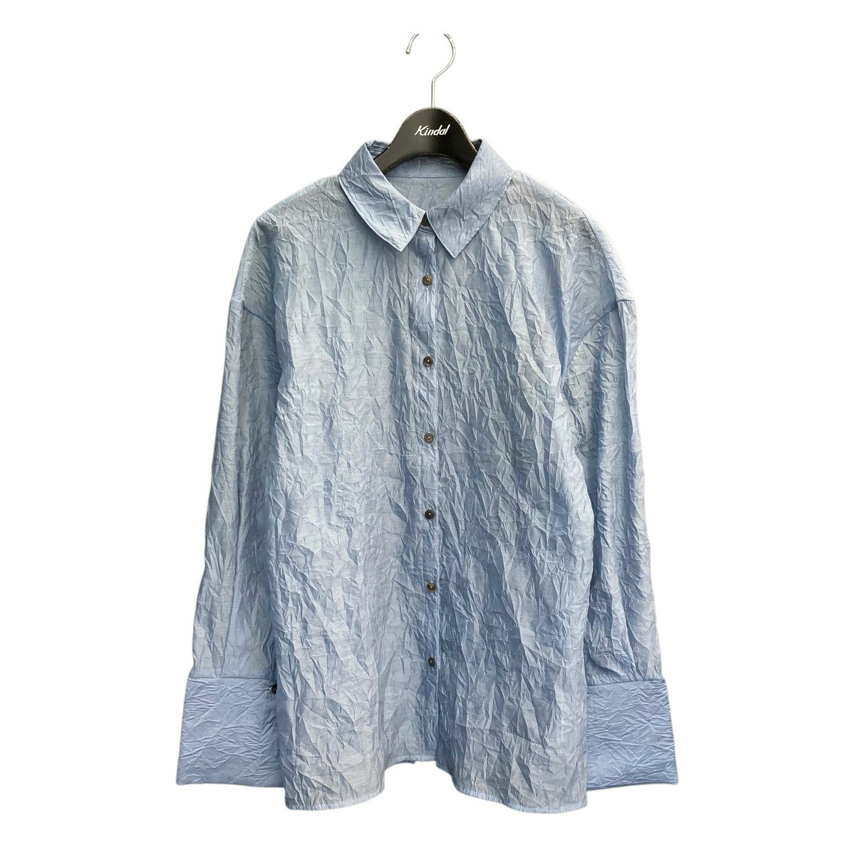 little SuzieOrgandy Overlap Back Shirt シアーシャツ ls24331t ブルー サイズ：36