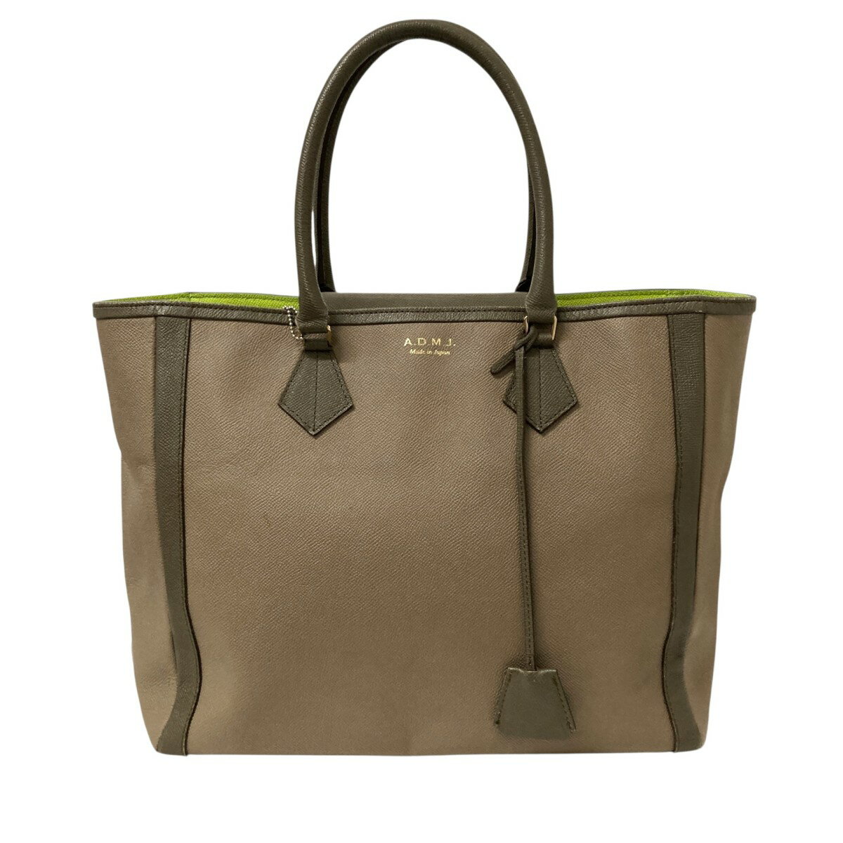 【中古】A．D．M．J．　トートバッグ ブラウン 【231025】（エーディーエムジェイ）
