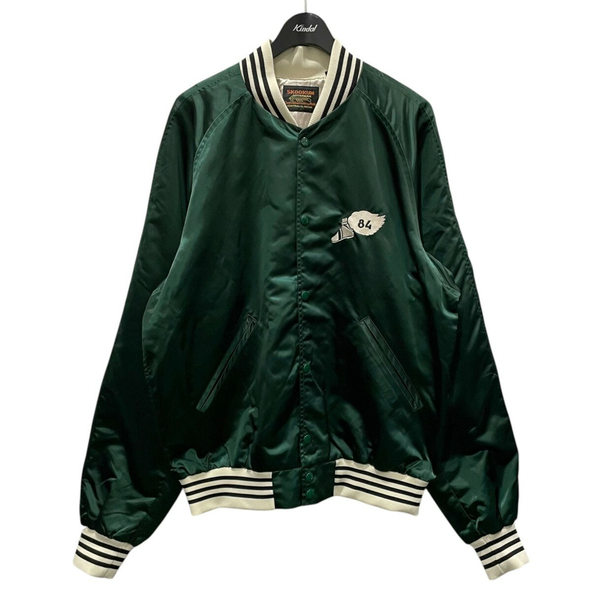 SKOOKUM スタジャン ダークグリーン 32 新品 BARN(バーンズ ) × SKOOKUM(スクーカム) CAR COAT カーコート