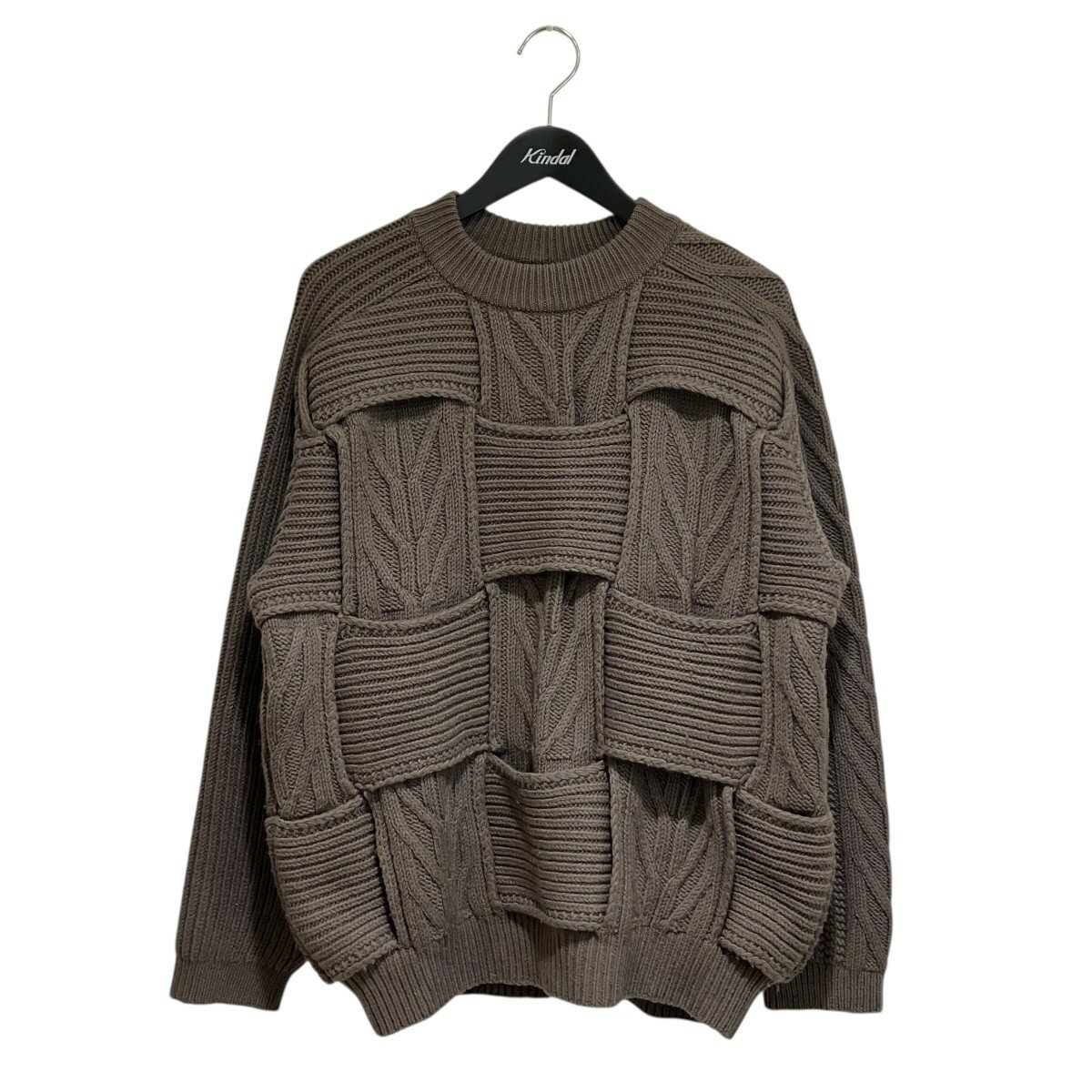 【中古】YOKE　21AW CROSSING CABLE CREW NECK KNIT ニットセーター YK21AW0288S ベージュ サイズ：2 【241025】（ヨーク）(4)