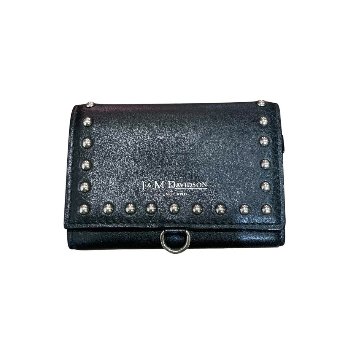 【中古】J＆M DAVIDSON スタッズコンパクトウォレット ブラック サイズ：ワンサイズ 【271025】（ジェイアンドエムデヴィッドソン）