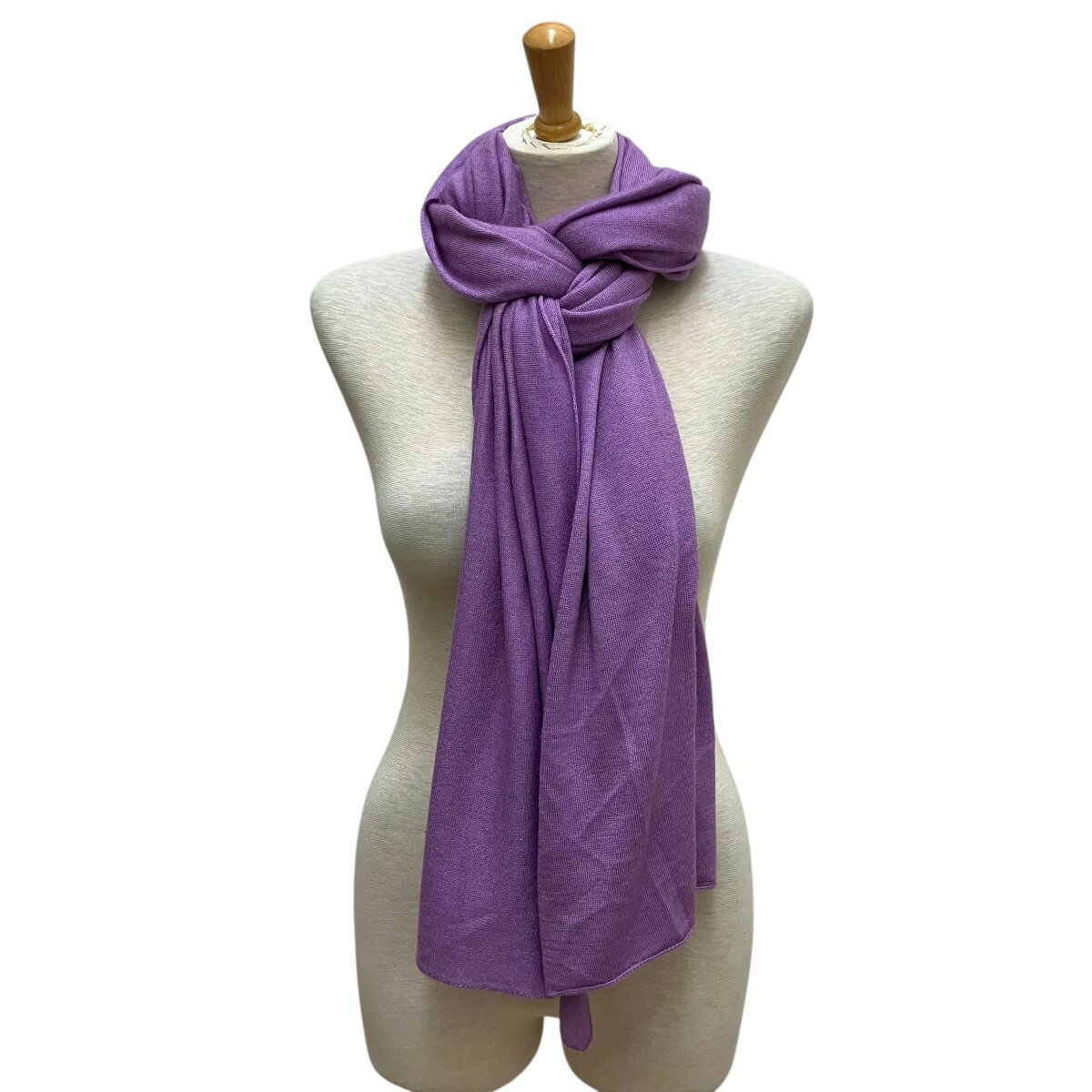 【中古】CRUCIANI　カシミヤ×シルクマフラー AC7070 パープル 【271025】（クルチアーニ）