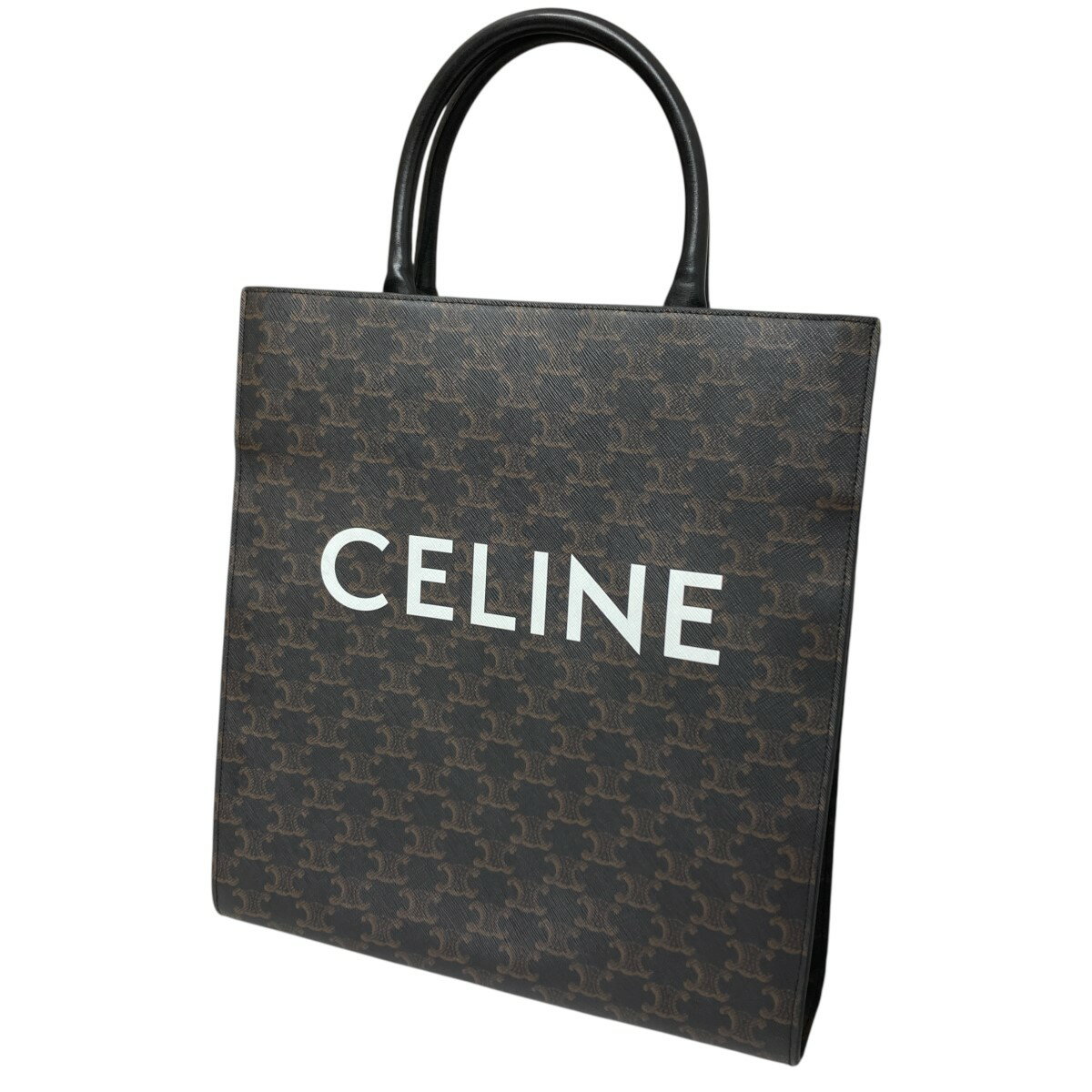 【中古】CELINEトリオンフトートバッグ ブラウン サイズ：-【価格見直し】