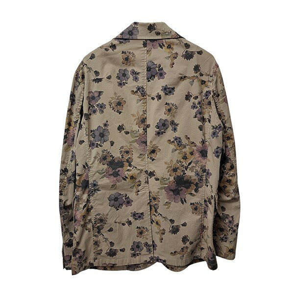 【中古】ts(s)　ボタニカルジャケット　花柄プリントストレッチチノジャケット カーキ×パープル サイズ：4 【281025】（ティーエスエス）