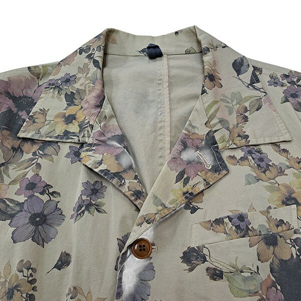 【中古】ts(s)　ボタニカルジャケット　花柄プリントストレッチチノジャケット カーキ×パープル サイズ：4 【281025】（ティーエスエス）