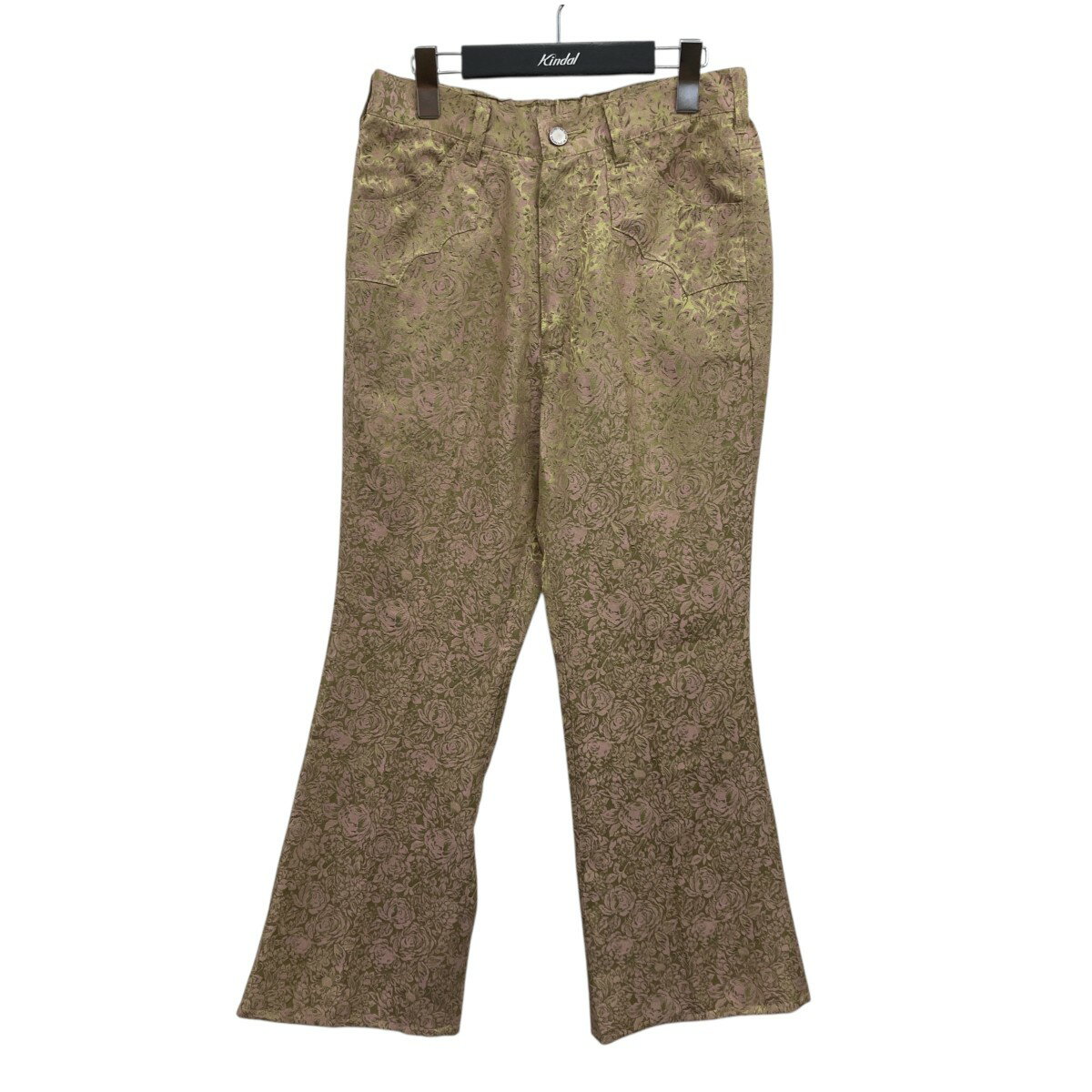 【中古】FACCIES　JD COWBOY FLARE 総柄パンツ グリーン サイズ：1 【291025】（ファチーズ）