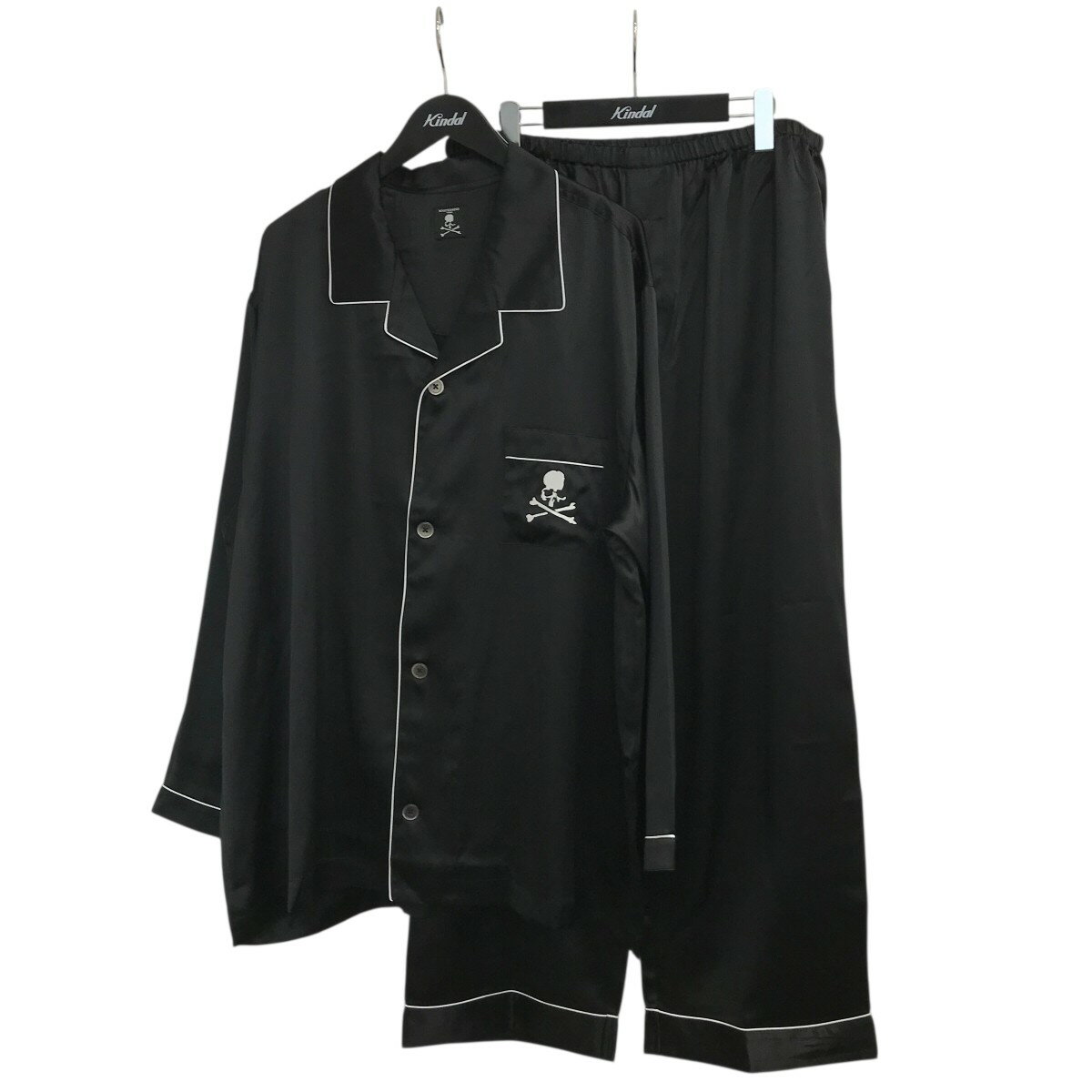 【中古】Mastermind WORLD「MW SILK PJ」 シルクパジャマセットアップ MW25S15 PJ001 1 ブラック サイズ:XL【価格見直し...