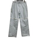 【中古】MIU MIU デタッチャブルナイロンパンツ スカイブルー サイズ:M 【301025】(ミュウミュウ)