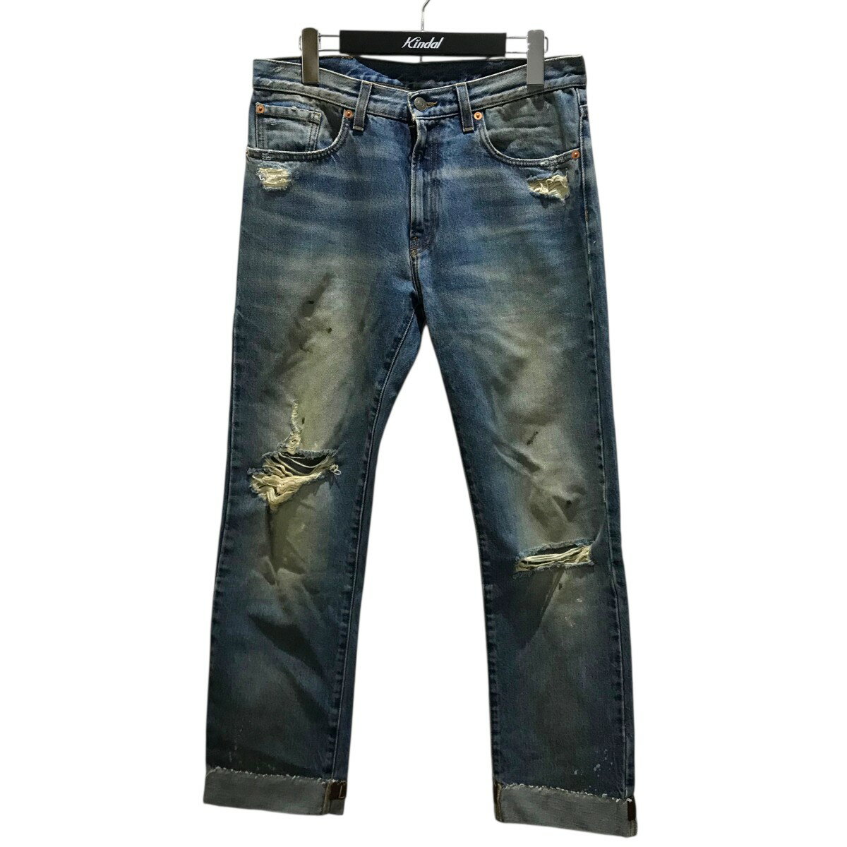 【中古】GUCCI ダメージ加工デニムパンツ 475277 インディゴ サイズ：30 【301025】（グッチ）