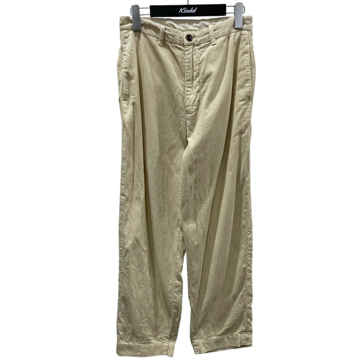【中古】HARVESTYコーデュロイトラウザーパンツ A12223-1 クリーム サイズ:0【価格見直し】