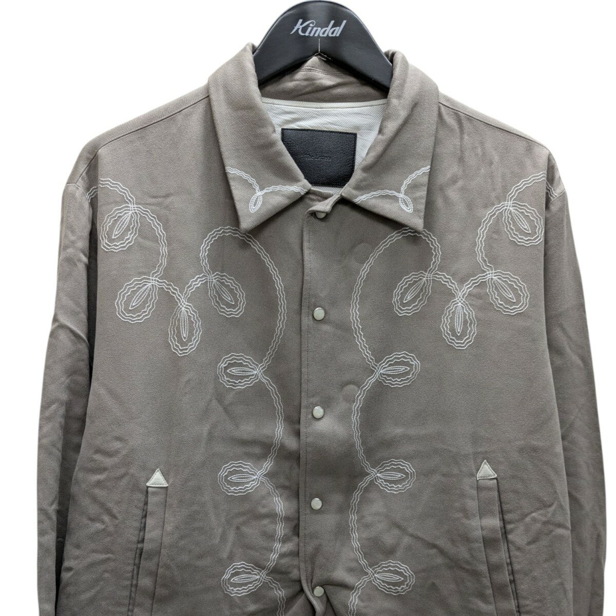 【中古】The Letters　BOLERO EMBROIDERY JACKET ウエスタンジャケット グレー サイズ：L 【311025】（ザレターズ）