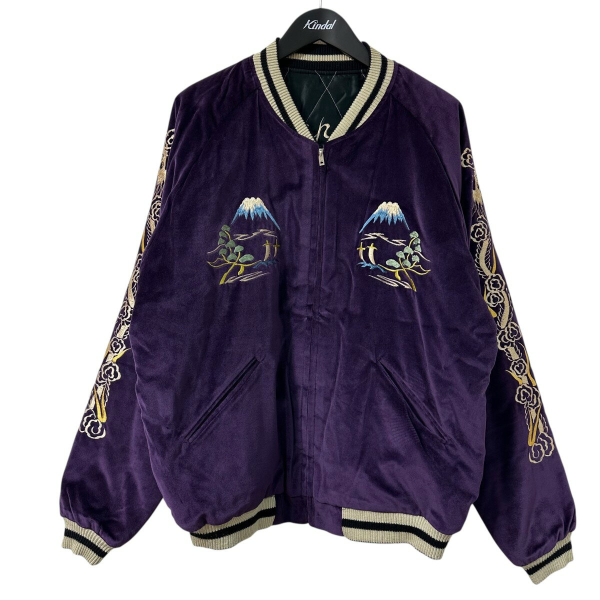 楽天ブランド古着のカインドオル【中古】テーラー東洋　Mid 1950s Style Velveteen Souvenir Jacket リバーシブルスカジャン TT15392 パープル サイズ：XXL 【311025】（テーラーとうよう）
