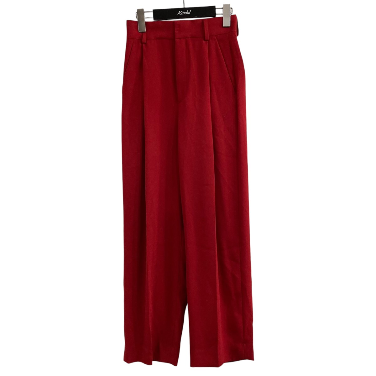 【中古】6(ROKU) BEAUTY＆YOUTHGEORGETTE TUCK PANTS スラックスパンツ 8614-202-0300 レッド サイズ：32【価格見直し】