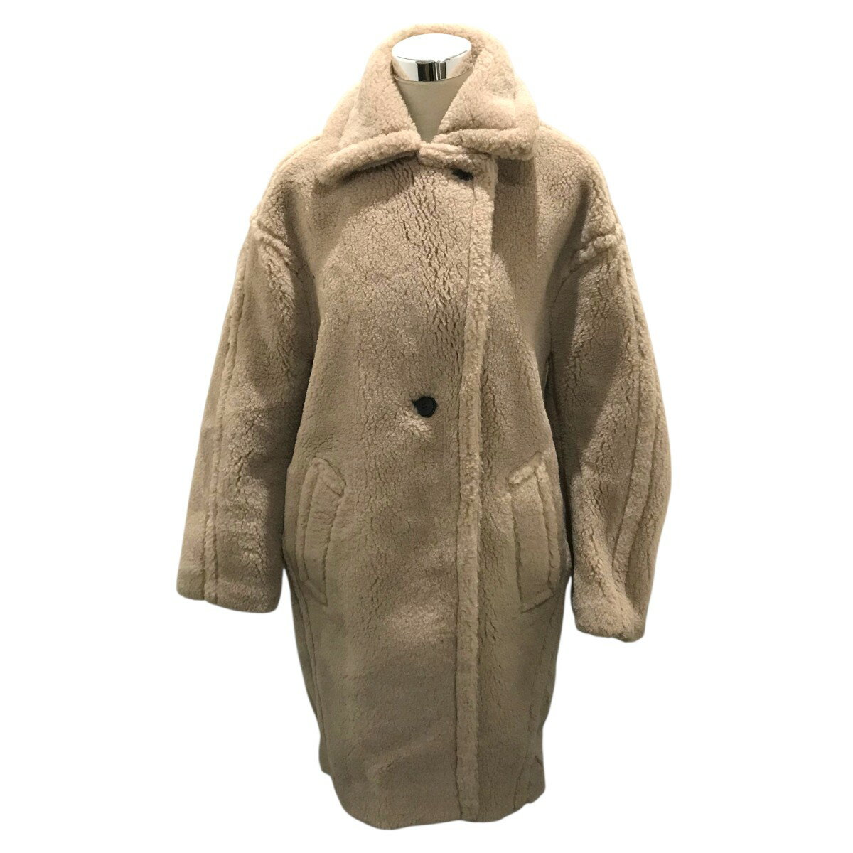 CINOH ノーカラーコート　キャメル　　　　　　✳️３月末迄❗️ CINOH｜ウールカシミヤノーカラーコート