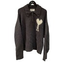 【中古】AMIPARISニットポロシャツ UPL325KN0032 グレー サイズ:M【価格見直し】