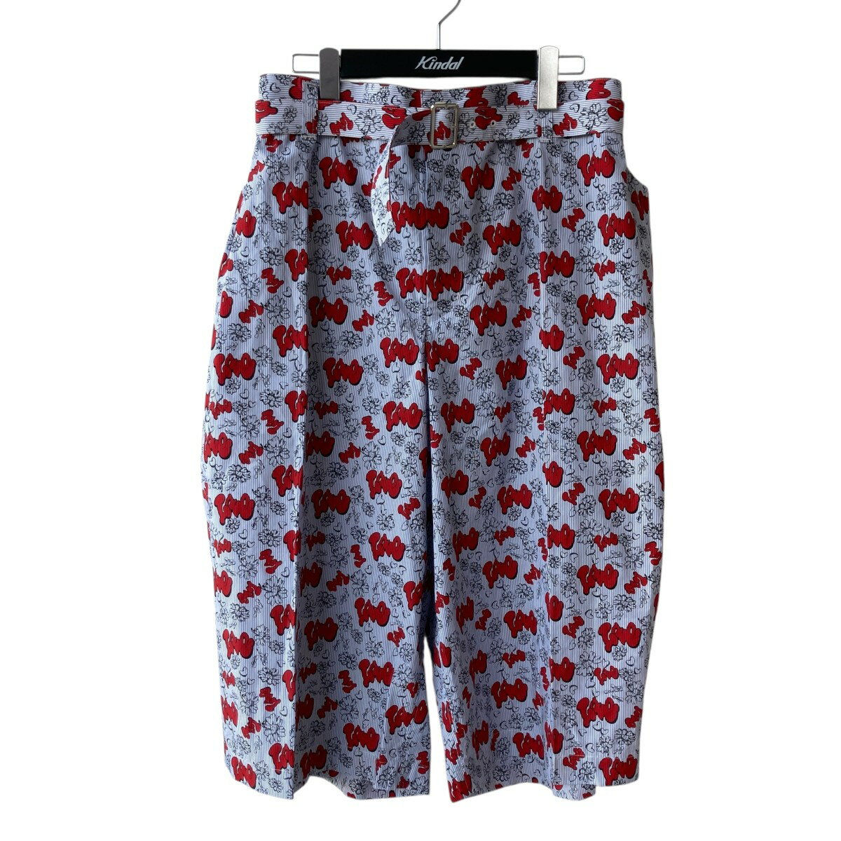 【中古】TAO COMME des GARCONSワイドハーフパンツ TK-P015 スカイブルー サイズ：S【価格見直し】