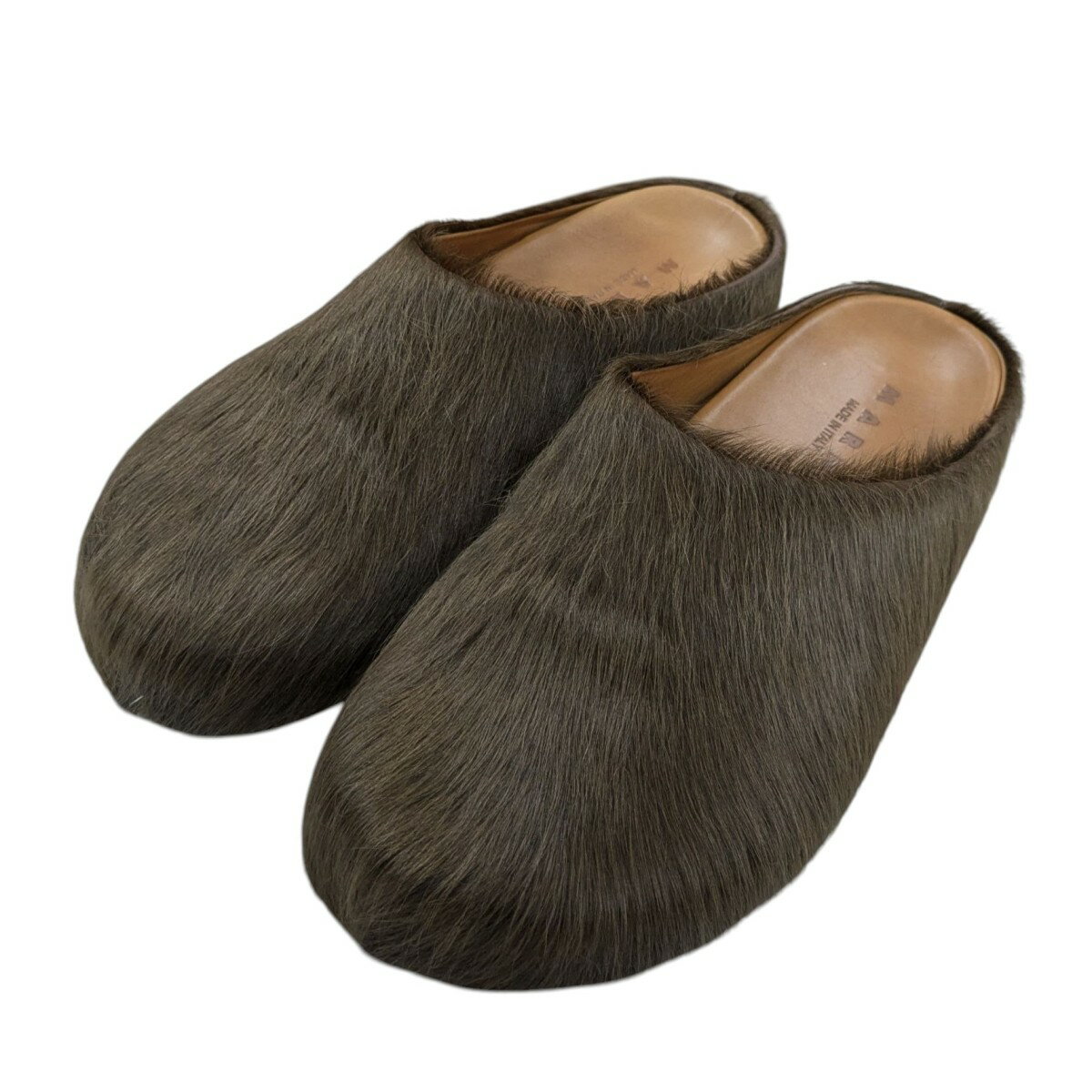【中古】MARNI カーフヘアサンダル ブラウン サイズ：43 【041125】（マルニ）
