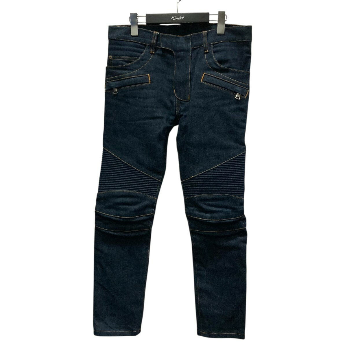 【中古】BALMAIN　バイカーデニムパンツ W4HT551C710 インディゴ サイズ：30 【040126】（バルマン）